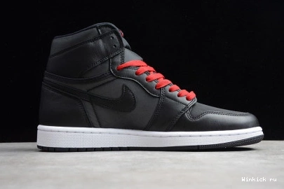 - RETRO BLACK RED 1 JORDAN HIGH SATIN GYM 0925